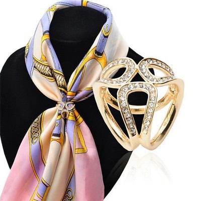 Scarf Silk Ring Clip Buckle Jewelry Delicate Scarves Flower Buckle Holder XBDSCR