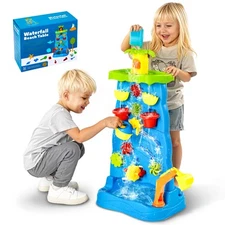 Water Play Table for Toddlers Double-Sided Kids Activity Waterfall Table