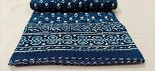 Indian Handmade Quilt Vintage Kantha Bedspread Throw Cotton Blanket Gudari Twin