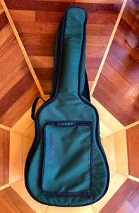 RARE VINTAGE Mars Music Green Acoustic Guitar Gig Bag Padded w/EMC20P Levys