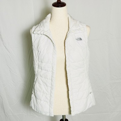 The North Face Puffer Vest Womens Small White hiking outdoors