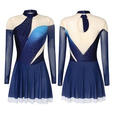 Women Dress Shiny Dresses Knit Dancewear Body Costumes Jersey Patchwork Show