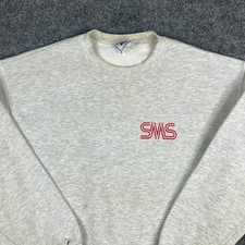 Lee Heavyweight Sweatshirt Mens Size Large Gray Crewneck Logo