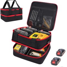 Battery Storage Case for Milwaukee M18 M12 Battery and Charger, Hard Battery ...