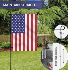 Custom Decor Wrought Iron 3 Ft Outdoor Garden Flag Holder Welcome Home Sign NWT
