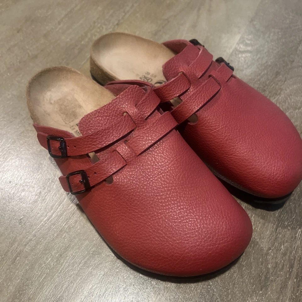 Zuecos de cuero Birkis Birkenstock Camden punta cerrada doble hebilla EU39, WMNS US 9 Foto 4 de 4