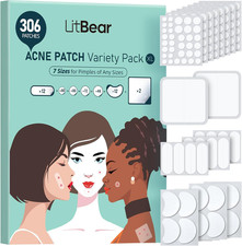 Large Pimple Patches 7 Sizes 306 Patches , Big Acne Patches, XL Hydrocolloid Ba