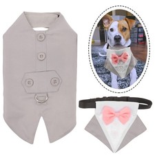 1 Set Dog Tuxedo Bandana Dogs Formal Tuxedo Pet Wedding Party Suit Bow Tie