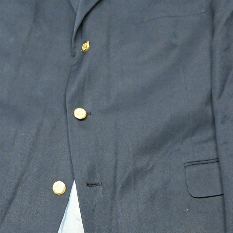 Blazer Abrigo Deportivo Chaqueta Gerald Austin 50R Azul Marino Lana Dorado Botón Para Hombre Foto 3 de 4