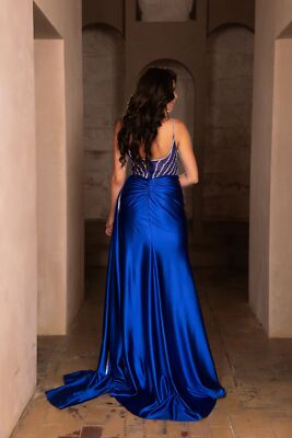 Women Dresses For Formal Gala Long V-Neck Spaghetti Straps Sheath Plus Size  | eBay