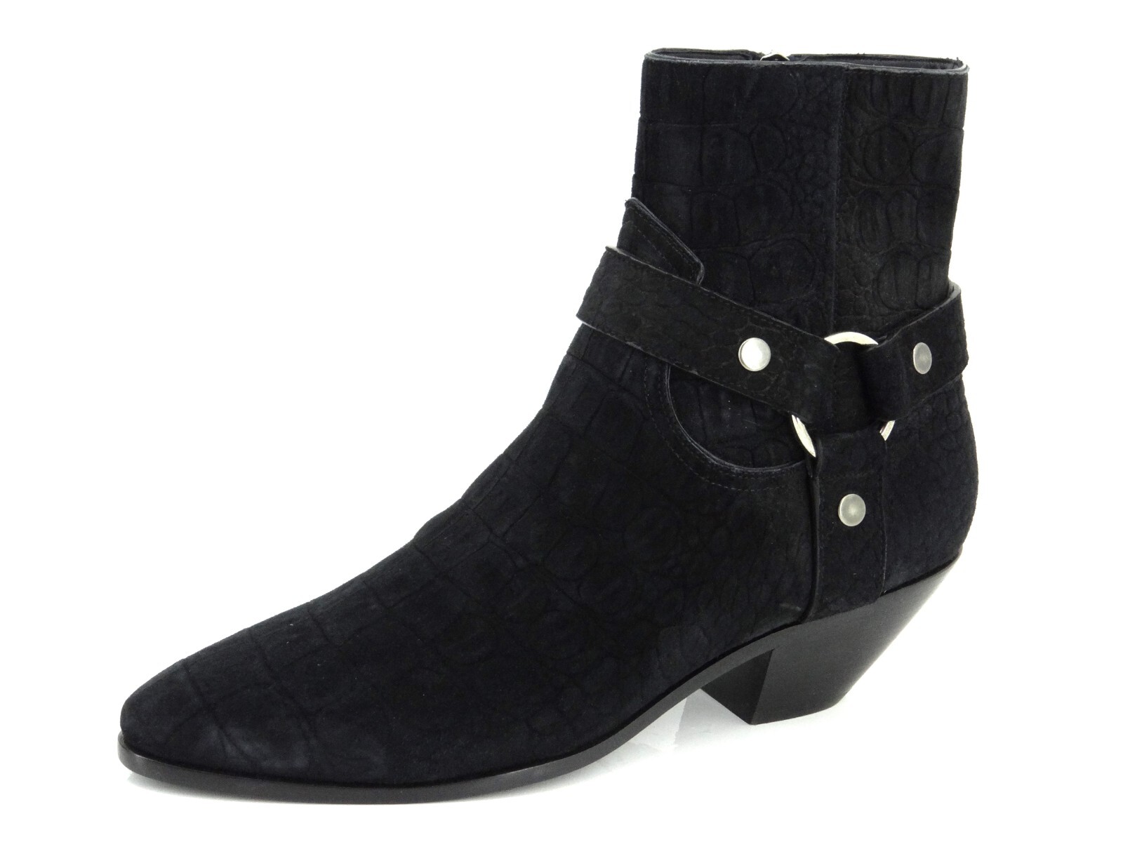 Stivaletti Saint Laurent Biker Donna Scarpe In Pelle Taglia 42 Nera