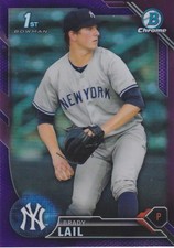 Brady Lail 2016 Bowman Chrome 1st Bowman Rookie Refactor Purple BCP24 /250