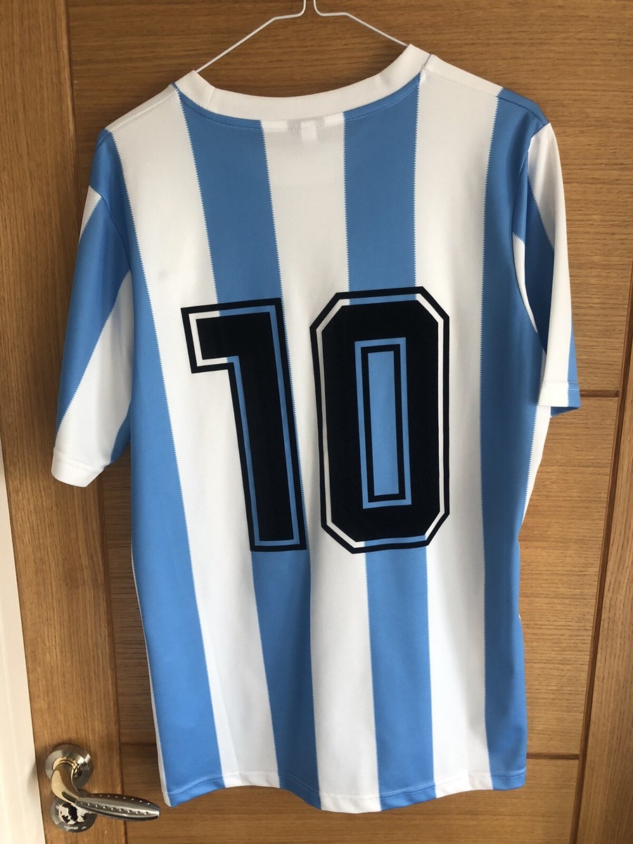 Maillot Domicile Argentine 1986 Réédition Le Coq Sportif - Maradona 10, Taille XL Neuf
