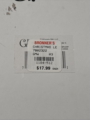 12 "x 9" beleuchtete Frohe Weihnachten Wanddeko Weihnachtskunst Leuchtbox Bronner’s EUC - Bild 6 von 12