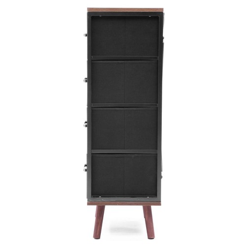 Black Manufactured Wood 4-Drawer Accent Chest - Picture 10 of 12