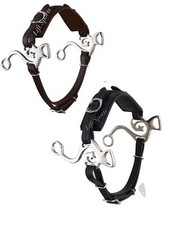 Brown-Black Hackamore Bitless Horse Bit Adjustable Leather Bridle Steel New