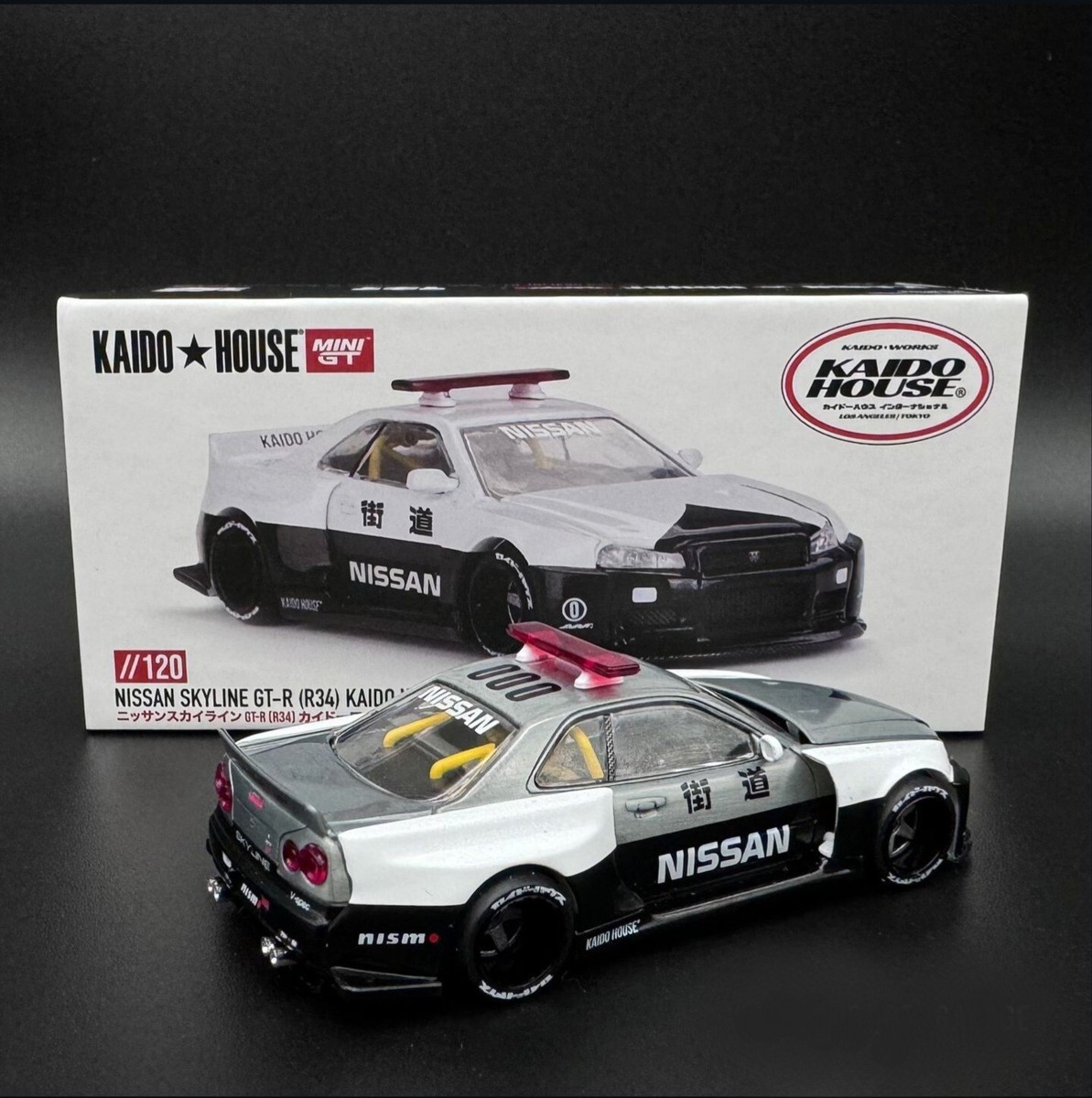 Kaido House x Mini GT 1:64 Chase Nissan Skyline GT-R (R34 Kaido House x Mini GT 1:64 Chase Nissan Skyline GT-R (R34