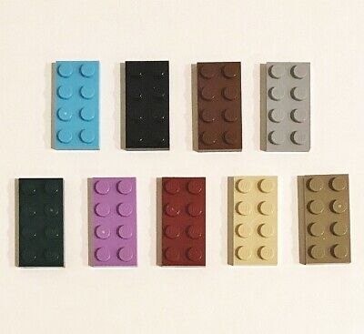 Black Blue Brown Gray Green Purple Red You Pick 2x4 Plates NEW LEGO PARTS