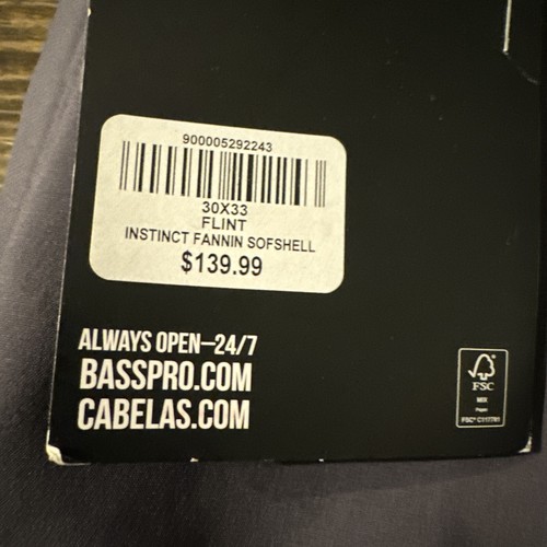 $140 Cabela's Men's Instinct Fannin Softshell Hunting Pants Flint Gray Size 30 - Picture 3 of 12