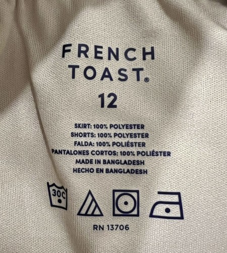 French Toast Girls Skort Size 12 Kids School Uniform Pleated Khaki Tan Beige NWT - Picture 4 of 20