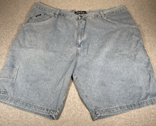 Vintage Y2K Karl Kani Jean Shorts 54 Baggy Wide Leg Jorts Blue Denim Hip Hop