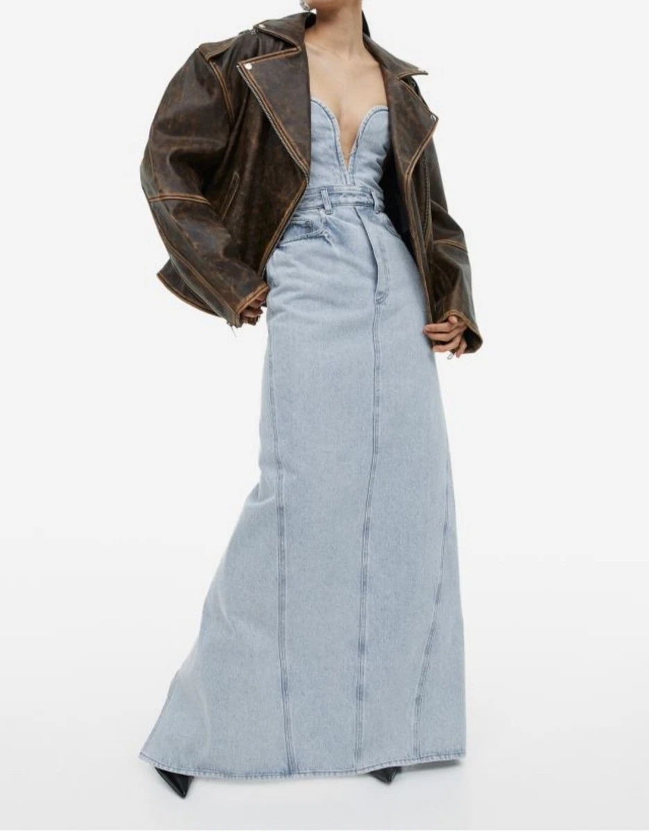 Denim maxi cheap dress h&m