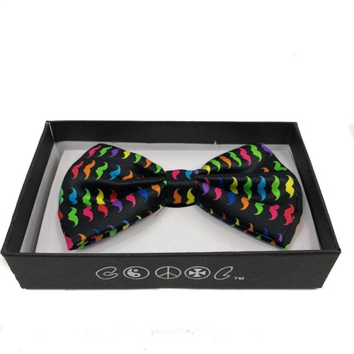 Rainbow Mustache Suspender and Bow Tie Set Adults Wedding Formal Men Women (USA) - Picture 5 of 5