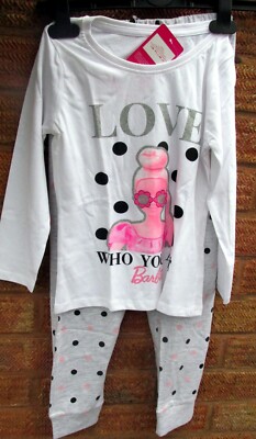 MÄDCHEN *BARBIE* PYJAMA SET 2-3 Jahre NAGELNEU & ETIKETT reduziert auf transparent