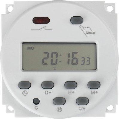 Digital LCD Programmable Timer CN101C Input 12V Output 12V DC/AC 16A SPST Suppor