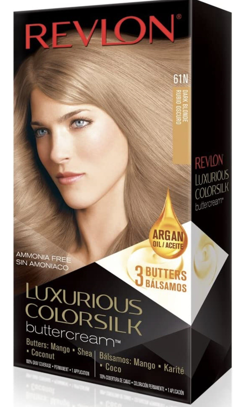 Revlon Luxurious Colorsilk Buttercream Hair Dye, 61N Dark Blonde Hair Color