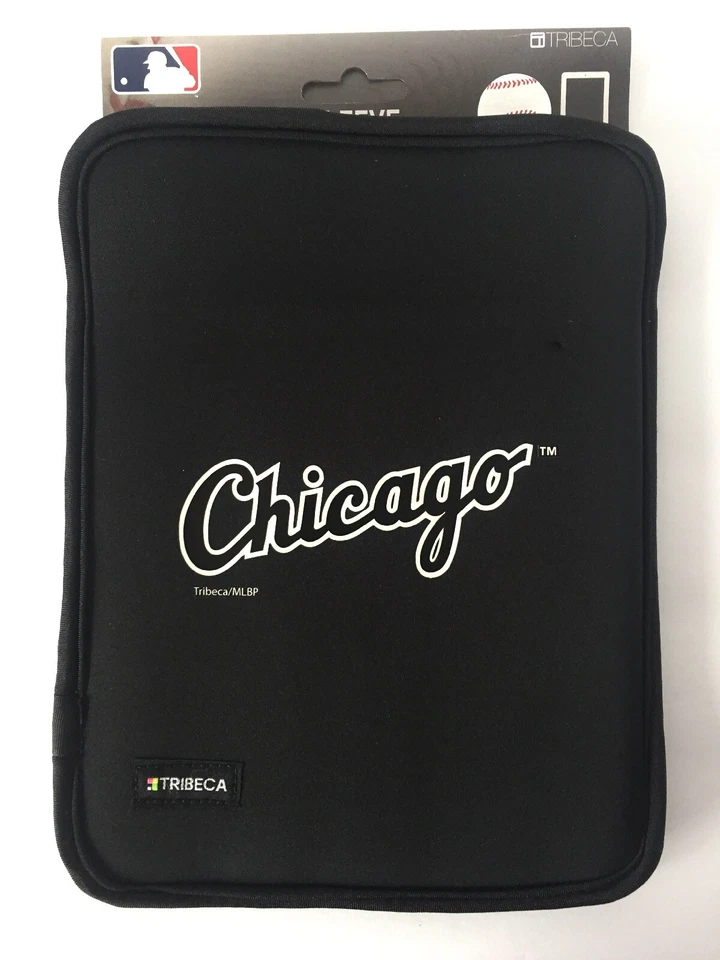 NEW CHICAGO WHITE SOX TRIBECA NEOPRENE SLIP SLEEVE IPAD PROTECTOR 10" X 8" BLACK - Image 2 of 4
