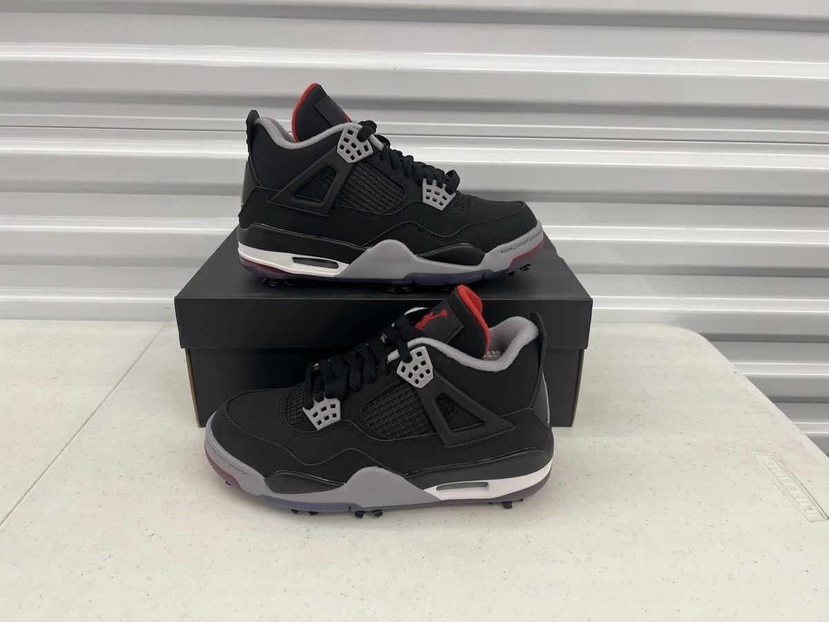 Nike Air Jordan IV 4 Golf Bred Black Fire Red Men