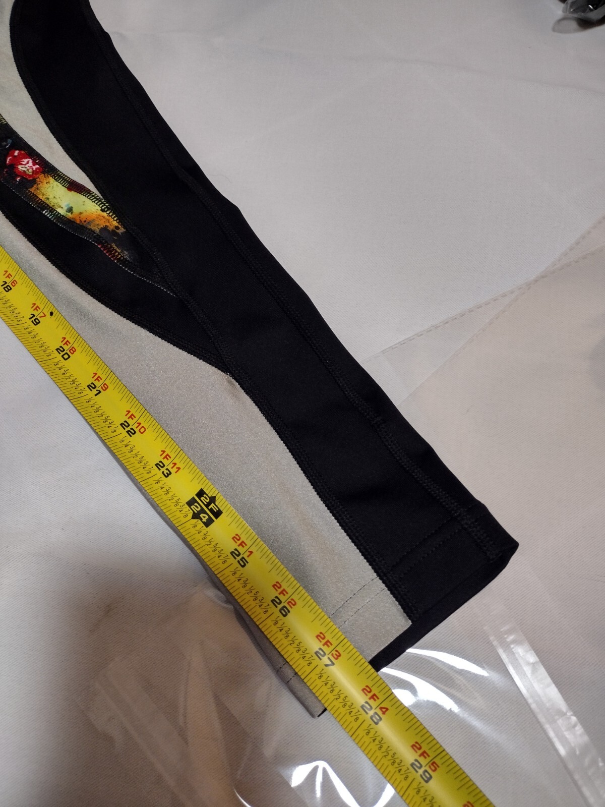 Pantaloni Atletici Fila Sport Corsa Legging Medie Prestazioni Neri Multi Righe