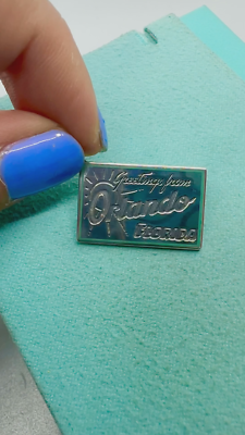 Tiffany & Co. 925 Silver Blue Enamel Orlando Postcard Charm