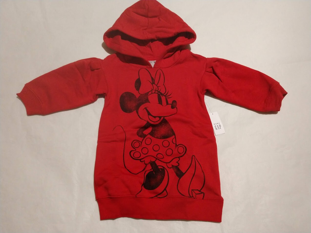 Nwt Baby Gap Disney Minnie Mouse Hooded Sweatshirt Dress Toddler Girl Ebay