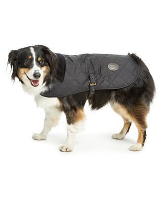 barbour quilted dog coat black