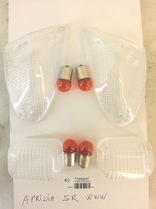 APRILIA SR 50 WWW kit Gemme Plastiche frecce bianche TRASPARENTI ONE 77206291