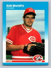 Rob Murphy RC Rookie 1987 Fleer #206 Cincinnati Reds Baseball Card