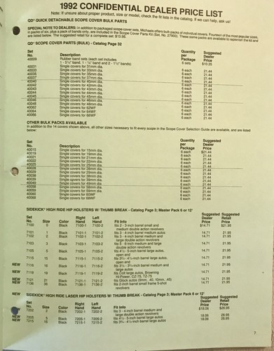 VINTAGE UNCLE MIKE'S 1992 PRODUCTS DISTRIBUTOR & RETAIL PRICE LIST - Picture 6 of 7