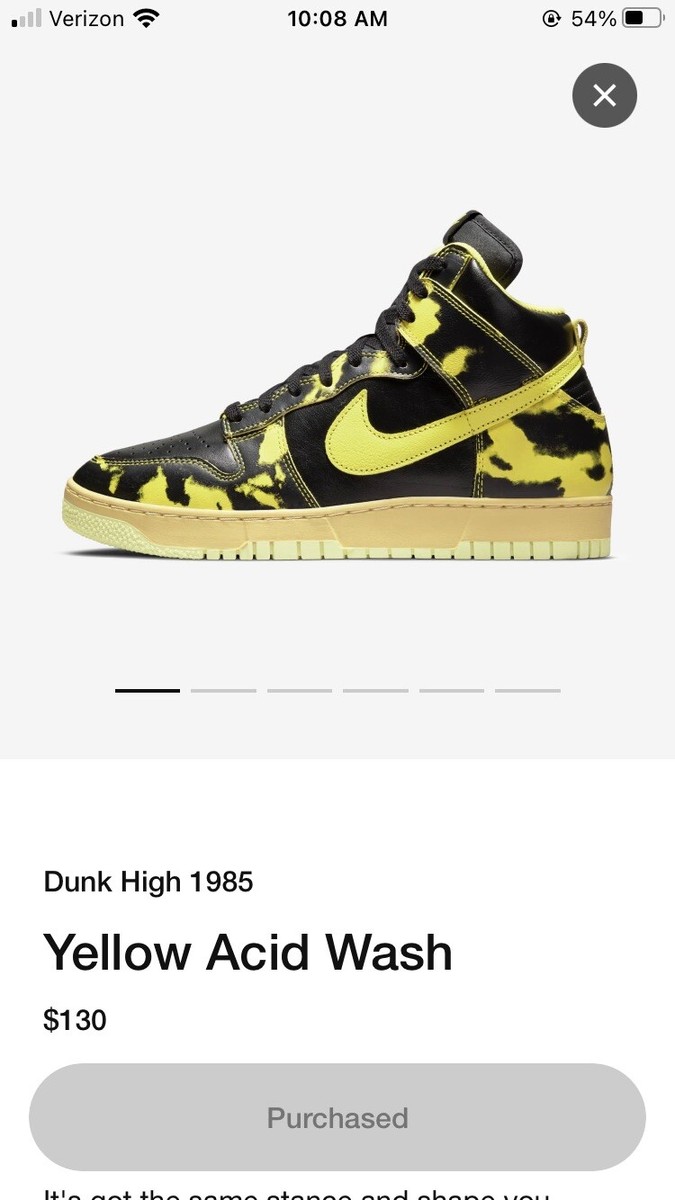 【希少/送料・関税無料】Dunk High 1985 'Yellow Acid Wash' Nike Dunk High 1985 Yellow And Orange Acid Wash Release Date