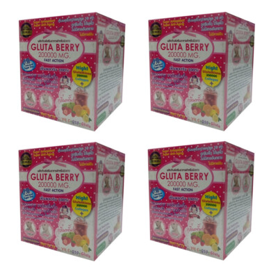 4X Gluta Berry 200000mg.Drink Whitening Skin Anti Aging Collagen Reduce Freckles