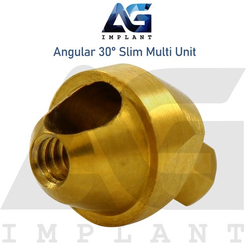 Kit de 5 unidades múltiples angulares 1,6 prótesis plataforma delgada 30° Int hexagonal titanio - Imagen 4 de 5