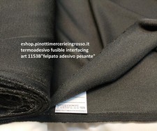 TESSUTO STOFFA TERMOADESIVO FELPATO PESANTE PER ACCOPPIARE AL METRO /ALTO CM 150
