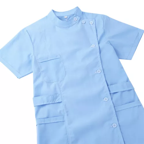 Solid Lab Coat Medical White Women Nurse Scrubs Doctor Gown Jacket Uniform Dress - Picture 51 of 78