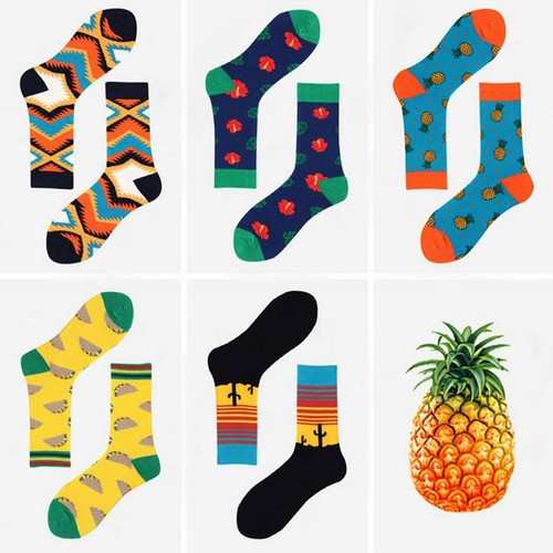 Men's Taco Socks COTTON Happy Novelty Sox Size 7-13 Unisex Fashion Funky AUS - Picture 4 of 12