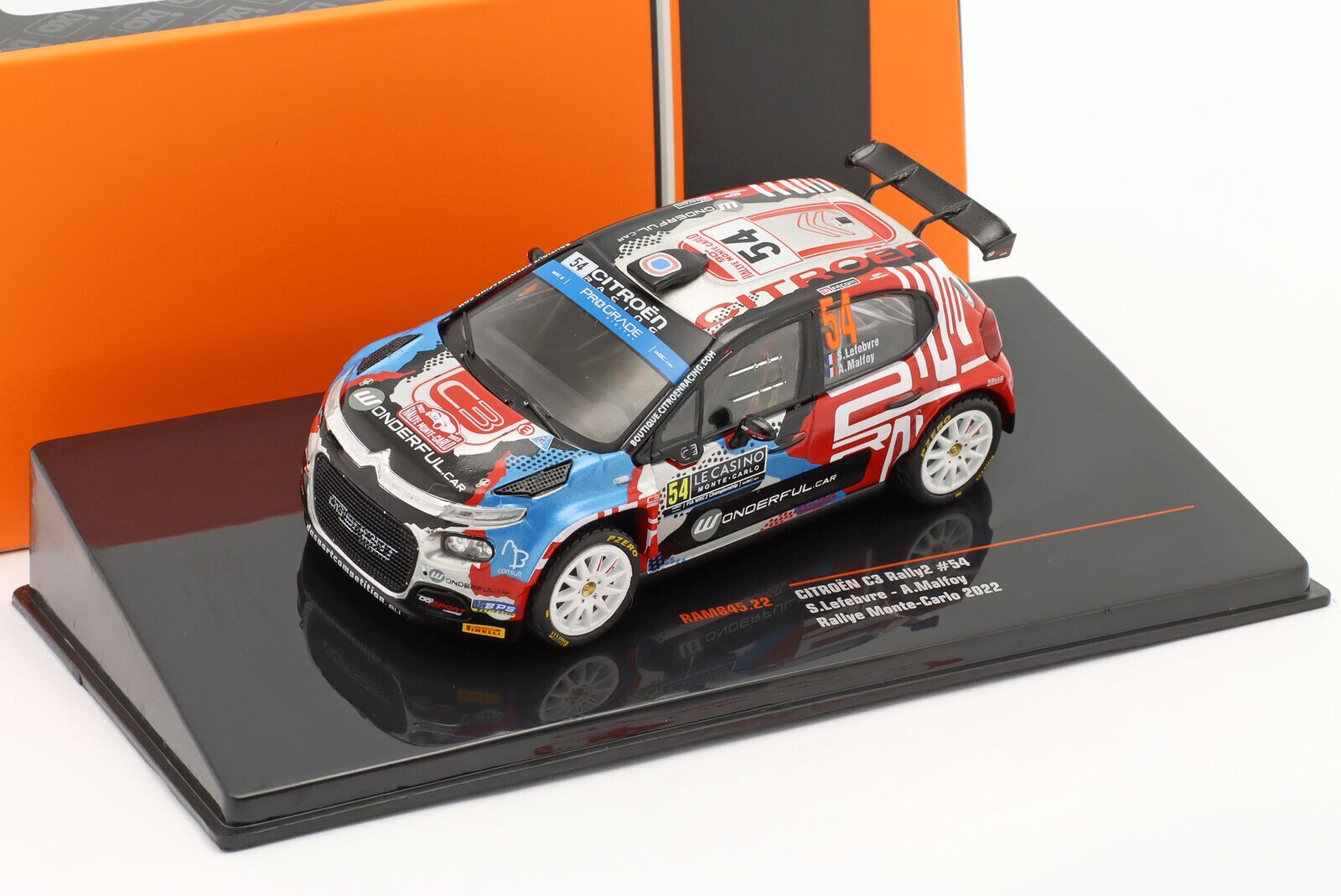 Voiture Miniature de Collection Citroën C3 Rally 2 IXO 1/43 Modèle Réduit WRC 2022