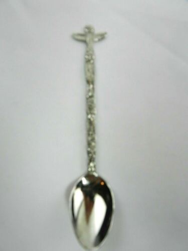 Cuchara de recuerdo vintage diseño pájaro 4 1/2" níquel plata coleccionistas Canadá
