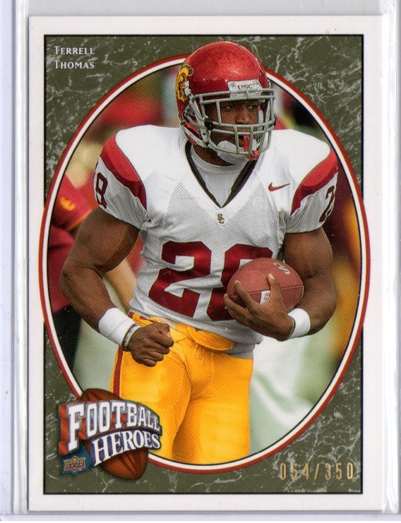 TERRELL THOMAS 2008 Upper Deck Heroes Green #195   /350 (CLEARANCE)