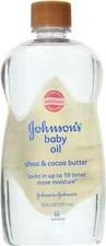 Johnson's Baby Oil Shea and Cocoa Butter, 20 Fl Oz Pack of 3 