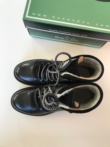 Vintage Bos & Co Black Leather/Suede Lined Lace-up Winter Boot, Womens Euro 40 - Picture 8 of 13